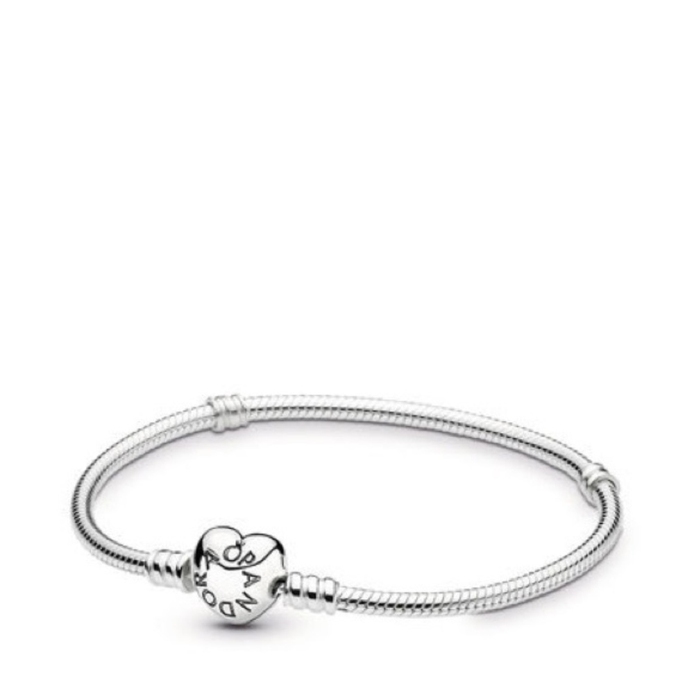 Pandora Silver Heart Love Clasp Bracelet
